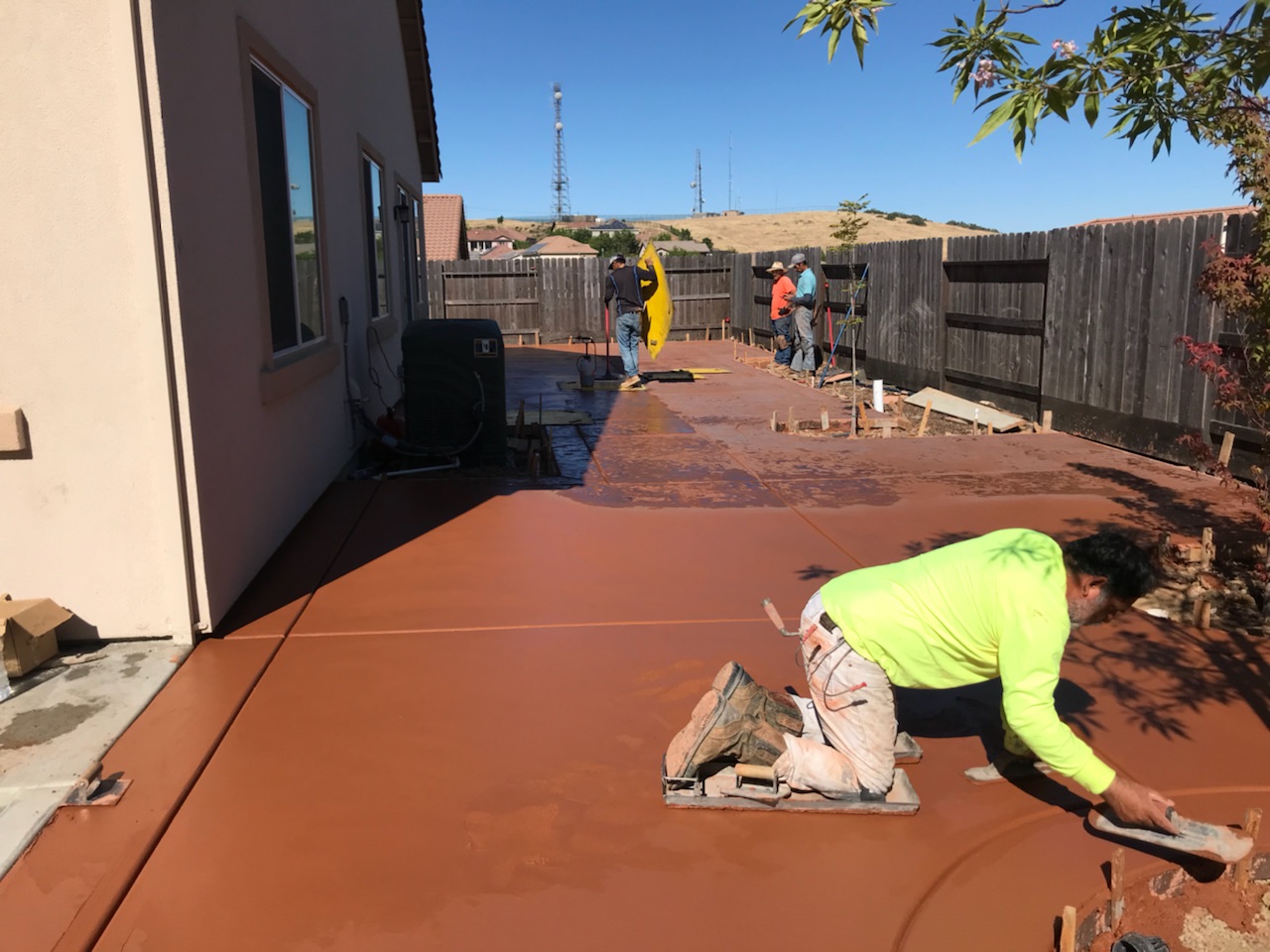 this image shows hayward colored concrete project