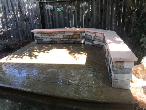 this image shows decorative concrete patio in Hayward, California