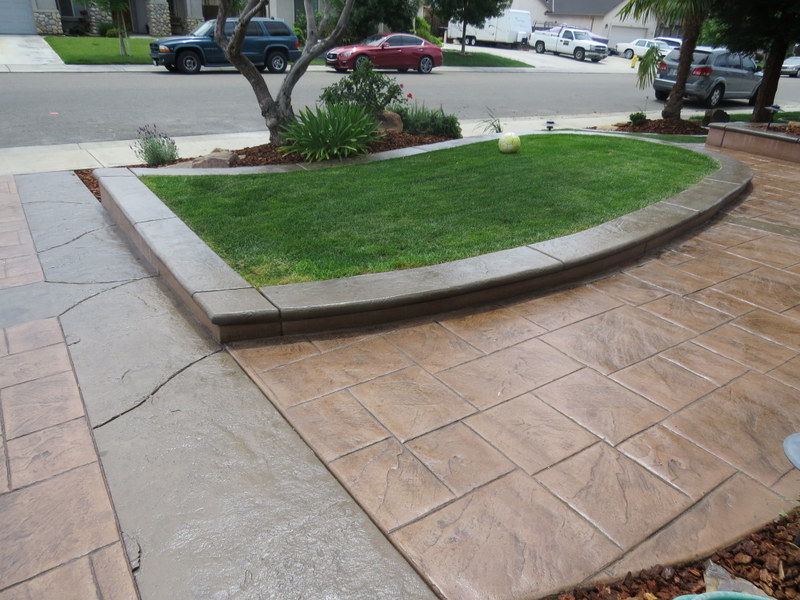 The photo shows the finished concrete works in Castro Valley