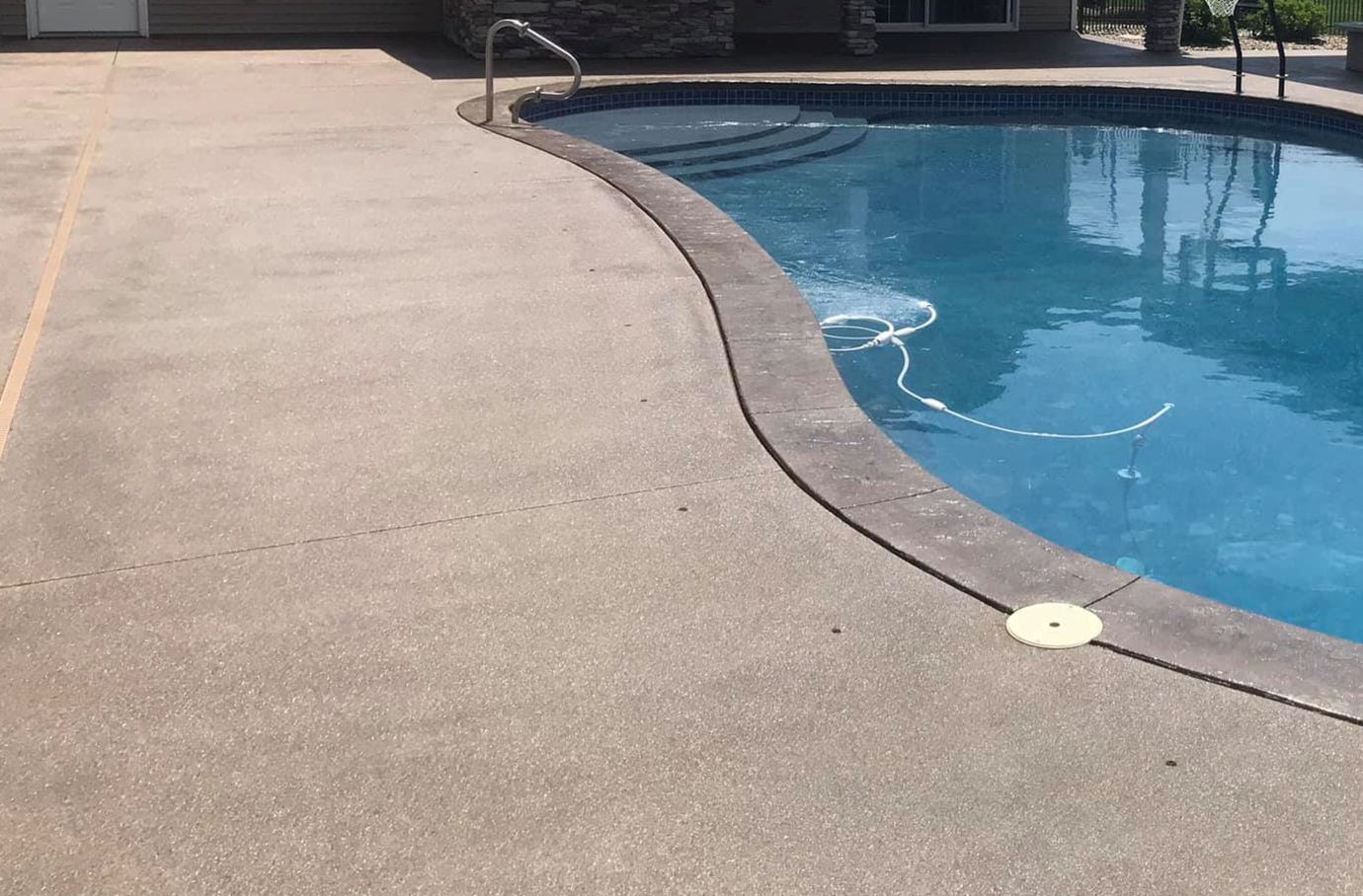 this image shows pool deck in Hayward, California